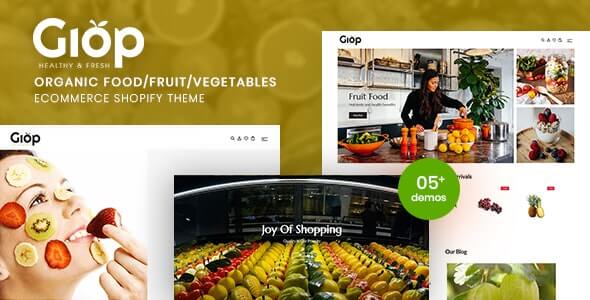 Giop - Organic Food/Fruit/Vegetables eCommerce Shopify Theme