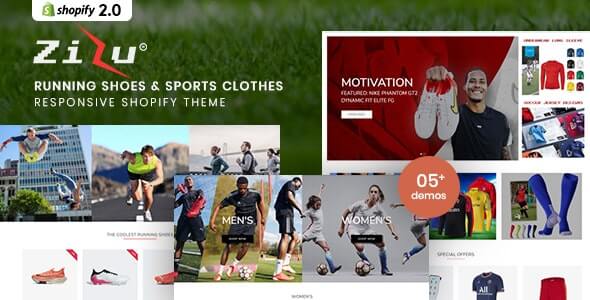 Zizu - Running Shoes & Sports Clothes Shopify Theme