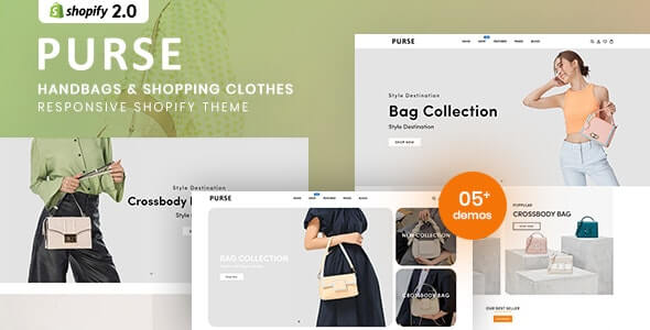 Purse - Handbags & Shopping Clothes Responsive Shopify Theme